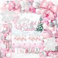 Kriyokiaa Baby Its Cold Outside Baby Shower Decorations, Pink Winter by Kriyokiaa