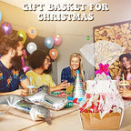 Tuanse 30 Pcs Basket for Gift Empty DIY Bulk Gift Basket Kit with Handle Kraft Cardboard Tray with 30 Bag 30 Bow Market Tray for Wedding Party, Brown, 12.6 x 9.8 x 5.9 in - Image 6