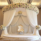 50ft×15ft White Backdrop Curtain for Wedding Parties - Image 2