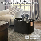 Goodpick 50L Large Woven Rope Storage Basket with Handles, Black - Image 5