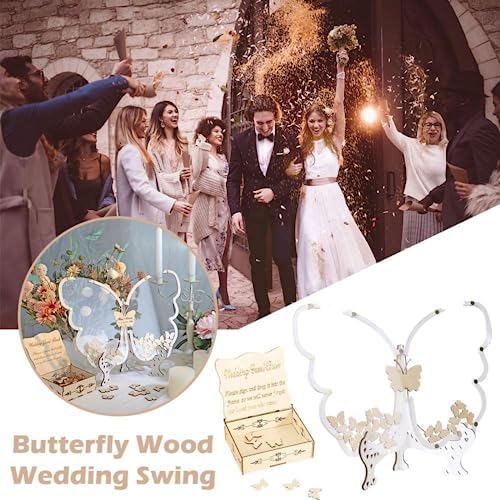 XEL Wedding Guest Book Alternative Personalized Butterfly Guest Book Alternative,for Baby Shower Sign,Graduation Party,Wedding,Birthday,Guest Book Wedding Signs Reception Decorations - Image 6