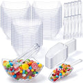 Vesici 72 Pcs 8 oz Clear Plastic Candy Bowls Set 36 Pcs Candy Containers by Vesici
