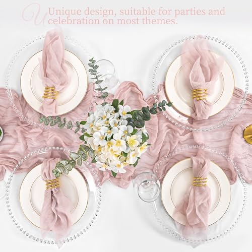 100 Pack Dusty Pink Cloth Napkins 20x20Inch Cheesecloth Napkins - Image 7