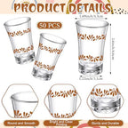 SiliFine 50 Sets Cielito Lindo Baby Shower Favors Shot Glasses for Guests Bulk 1.5oz Recuerdos Para Boda Wedding Shot Glass Thank You Card Bag for Guest Talavera Bridal Baby Shower(Terracotta) - Image 5