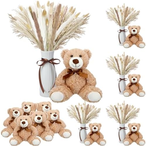 123 Set Bear Baby Shower Table Centerpiece Decor, Brown, Neutral by Relaxgiant
