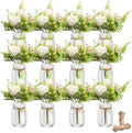 12 Pcs Mason Jar Table Centerpiece Floral Table Centerpiece Vases with Flower for Wedding Reception Party Decor by TANEMUDO
