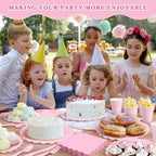 Vyntra 350 Pcs Pink Paper Plates and Napkins Party Supplies - Image 3