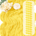 15 Pack Lemon Yellow Cheesecloth Table Runner 17 x 108 inch Cheese Cloth Table Runners 9ft Yellow Table Runner Rustic Romantic Sheer Gauze Runner for Wedding Party Baby Shower Table Decoration by Yorcari