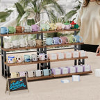 ZUJJAFY Cupcake Stand, Tiered Tray Stand Dessert Table Display Set, 4 Tier Cupcake Stand for 50 cupcakes, Wooden Risers Display Stands for Vendor Events, Party - Image 7