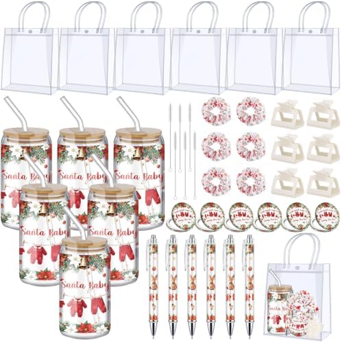 Boao 6 Set Christmas Santa Baby Shower Game Prizes Favors for Player Winner by Boao