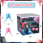 AmazingSpark 28in Giant Gender Reveal Gift Box Kit, Burnouts or Bows - Image 2