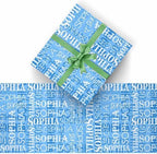 AOFUN Personalized Wrapping Paper with Name/Text Cute Gifts For Best Friends Best Wrapping Paper Christmas Mens Wrapping Paper Christmas 3 Rolls 58"" x 23"", Style 11 - Image 2