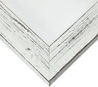 Craig Frames 14x14 White Picture Frame Matted to 5x7, Rustic Wall Decor - Image 4