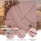 10FTx12FT Dusty Pink Backdrop Curtains for Weddings, Birthdays and Photos - Image 2
