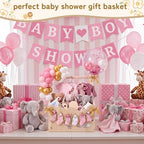 Pink, Wooden Baby Shower Crate Closet,Hollow - Image 6