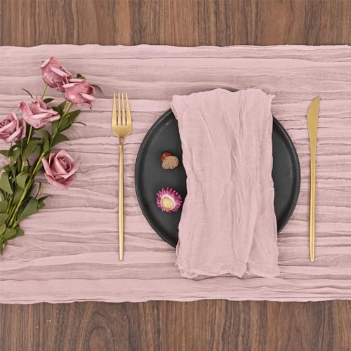 fani 100 Pack Gauze Cheesecloth Napkins, 20 x 20 in, Dusty Pink - Image 5