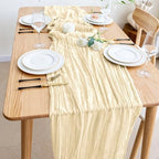 Wokceer Cheesecloth Table Runner Beige 10FT Boho Gauze Runner, 12 Pack - Image 6
