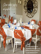 fani 120 PCS Satin Chair Sashes, 7x78 Inch, Terracotta - Image 6