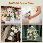 Artificial Flowers Realistic Roses, Real Looking Fake Roses with Stem for DIY Wedding Bouquets Centerpieces Bridal Shower Party Home Romantic Decorations (Light Pink, Regular 3" - 200pcs) - Image 3