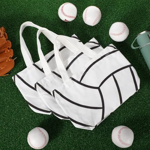 12 Pcs Volleyball Canvas Tote Bags for Kids Sports Party Favor - Image 5
