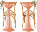 MDS Pack of 75 Chiffon Chair Sashes for Wedding & Event Décor - Coral Peach by MDS