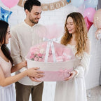 Colingmill Large Mother’s Day Gift Basket Empty 17”x13”x7.6” Storage Basket with Gift Bag Ribbon and Tulle Gifts Card Paper Filler for DIY Baby Toy Baskets with Handles - Image 6