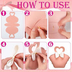 Sweetude 24 Set PU Leather Heart Purse Gift Bag with Handles, Cute Style - Image 3