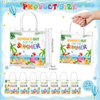 Hosuly 24 Pcs Schools Out for Summer Gift Bags End of the Year Clear PVC Bags Plastic Candy Goodie Handbags for Teachers and Students Summer Vacation Beach Pool Party Favors Supplies - Image 2