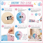 Kosiz 65 Pcs Gender Reveal Baby Shower Guest Book Alternative for 60 Guests - Image 3