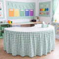 Back to School Green Gingham Teacher Desk Skirt for Classroom by Unknown