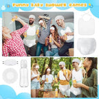 6 Sets Bottle Chug Baby Shower Blind Games Juegos Para Include Plastic Bottles Bibs Hat Eye Mask Disposable Diapers Blindfolded Baby Shower Bottle Games Gender Reveal Decoration (White) - Image 6