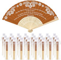 Barydat 24 Sets Cielito Lindo Baby Shower Favors De Barro Paper Hand Fans with Organza Bags Mexican Folding Fans Handheld Home Decor DIY Supplies for Guest Talavera Bridal Baby Shower (Terracotta) by home