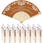 Barydat 24 Sets Cielito Lindo Baby Shower Favors De Barro Paper Hand Fans with Organza Bags Mexican Folding Fans Handheld Home Decor DIY Supplies for Guest Talavera Bridal Baby Shower (Terracotta) by home