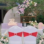 Red Chair Sashes 100 Pack Spandex Red Sashes for Chairs with Heart Buckle - Image 5