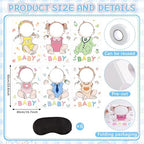 6 Set Baby Shower Games Party Favors Feed Me Funny Blindfolded Baby Shower Game for Adults Includes 6 Kt Boards 6 Eye Patches Fun Blindfold Food Feeding Game Kit for Gender Reveal Party Supplies - Image 3