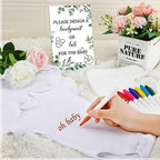 Panitay 43 Pcs Baby Shower DIY Game Set White Bib, Newborn Bodysuit, Marker, Games Sign for Baby Shower Party Decor - Image 4