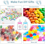 Tondiamo 48 Pcs Blue Pink Baby Shower Mini Bottle Favors 1. 5 x 3. 5 Inch Baby Shower Candy Jar Mini Milk Bottle Party Favor Fillable Gift Boxes for Birthday Party Decorations - Image 5