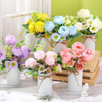 Wavwavw 6 Pcs Wedding Table Centerpieces Artificial Camellias Flowers Decor - Image 2