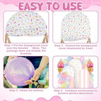 Foilswirl 34 Pcs Ice Cream Arch Backdrop Covers, Ice Cream Party Decoration - Image 7