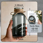 Mason Jar Glass Vases 12 Pack, Black Flower Vase for Centerpieces - Image 2