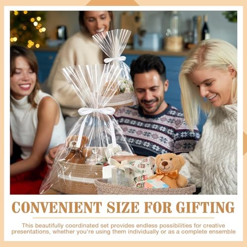 Colingmill 3 Pack Small Empty Gift Baskets, Brown - Image 6