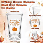 Blushtier 25 Sets Baby Shower Shot Glass Bottle Opener, Pumpkin - Image 2