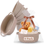 8 Pack Small Woven Gift Baskets Empty to Fill, Cute Gift Basket by Unknown