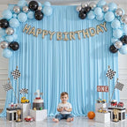 10ft x 10ft Baby Blue Backdrop Curtains Wrinkle Free Polyester Drapes - Image 4