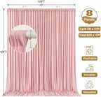 40x10ft Dusty Rose Backdrop Curtain Panels for Parties - Wrinkle Free Polyester Photo Curtain Backdrop Wedding Back Drop Fabric Drapes for Party Decorations Background for Photography - Image 6