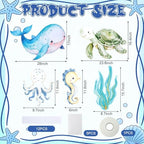 Eaasty 5 Pcs Under the Sea Party Decoration, 12-28" Ocean Animal Cutouts - Image 3