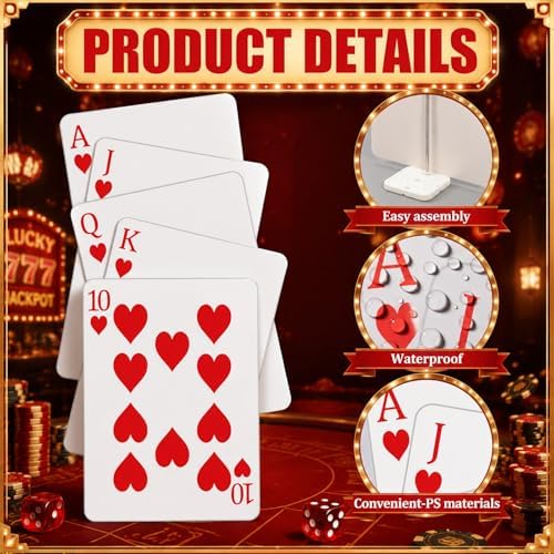 Funrous 4 ft Cardboard Stand-up Party Decor, Playing Cards, 1 Pcs - Image 3