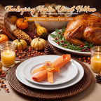 30 Set Thanksgiving Pre Rolled Silverware Fall Disposable Cutlery - Image 5