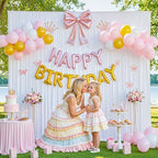 30x8ft White Backdrop Curtains for Parties Wedding Photo Wrinkle Free White Drapes Backdrop Polyester Photoshoot Back Drop for Baby Shower Birthday Party Photography Background 6 Panels 5x8FT - Image 2