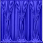 Royal Blue Backdrop Curtain 6 Panels-Wrinkle-Free Royal Blue Curtains Polyester Photography Drapes for Baby Shower Birthday Party Photo Background Backdrop Stand- 24 X10FT - Image 2